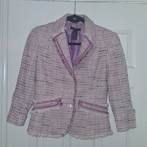 Vintage The Limited Tweed 3/4 Sleeve Blazer Jacket